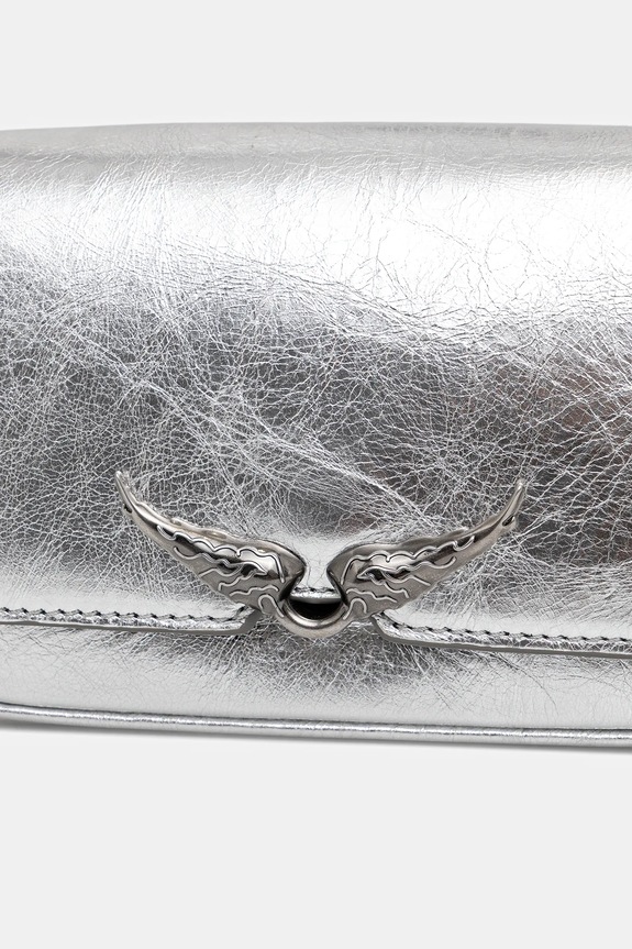 ZADIG&VOLTAIRE geantă LE ZAZI VINTAGE METAL argintiu LWBA04042