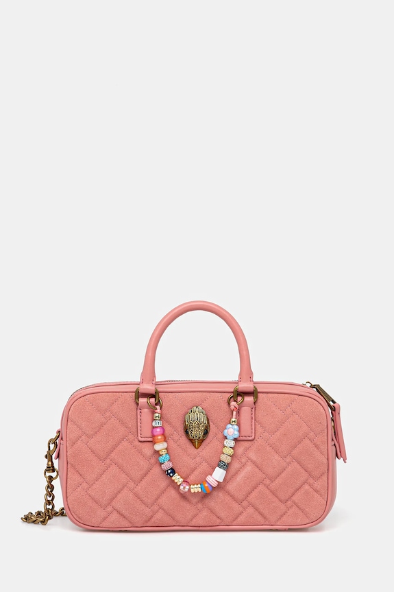 Kurt Geiger London velúr táska KENSINGTON nappa bőr rózsaszín 3580957219