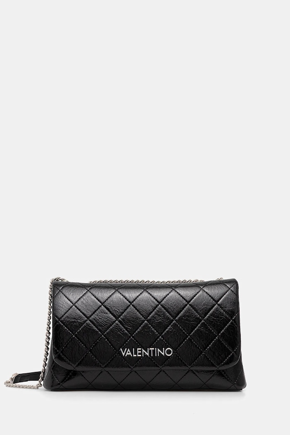 Kabelka Valentino Bags WAKANDA imitácia lakovanej kože čierna VBS9DH09