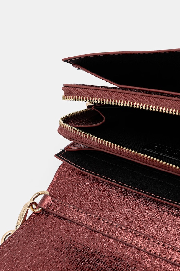 Kabelka Valentino Bags EMBER VBS9IE17GLI burgundské