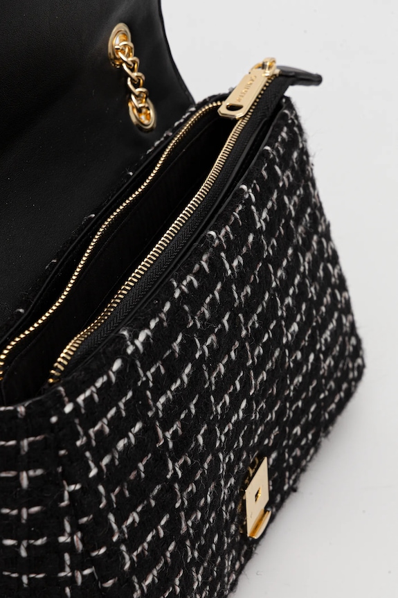 Τσάντα Valentino Bags TWEED VBS9JP02 μαύρο