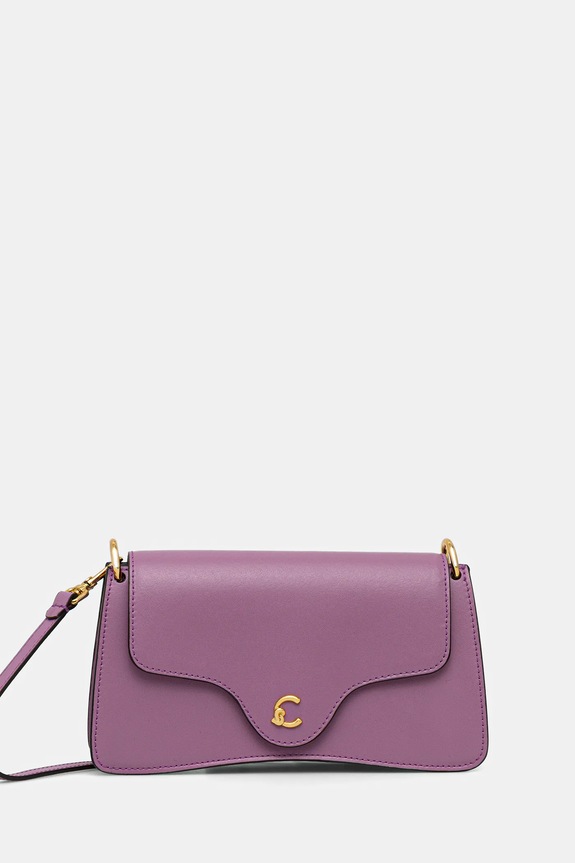 Coccinelle poșetă de piele uni violet E5.SSK.27.01.01