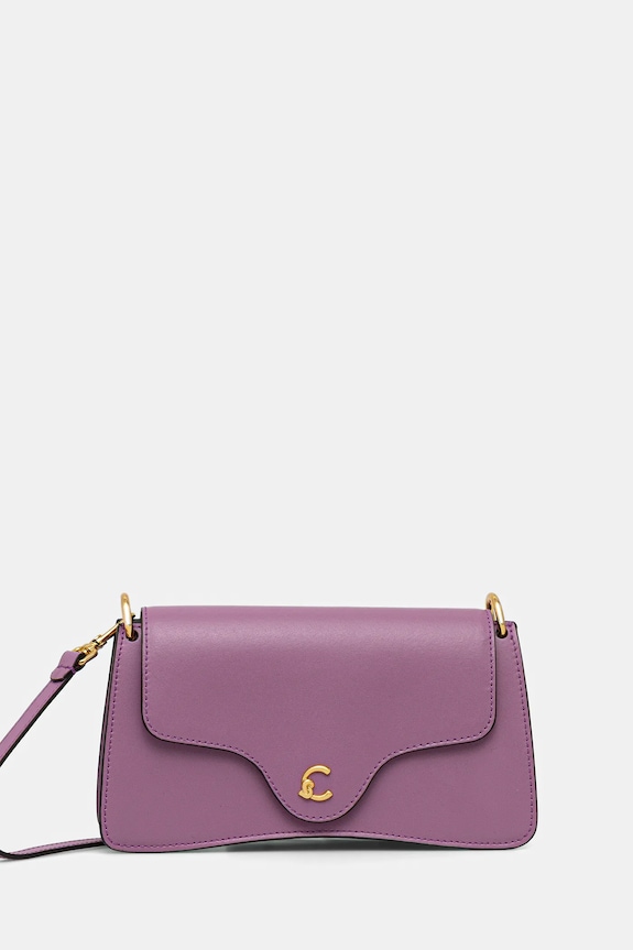 Coccinelle poșetă de piele uni violet E5.SSK.27.01.01