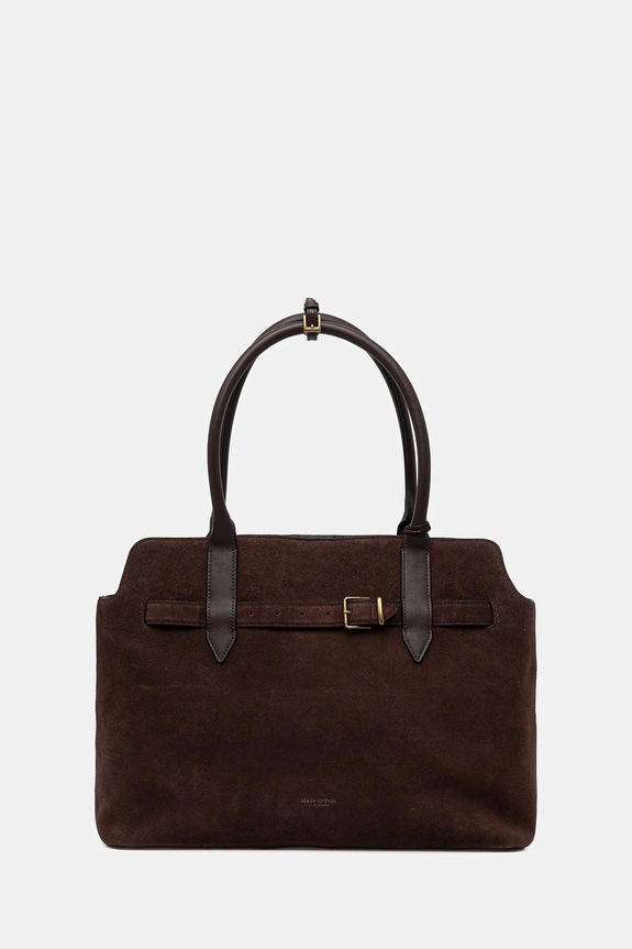 Τσάντα σουέτ Marc O'Polo δέρμα σαμουά καφέ 50818770301304