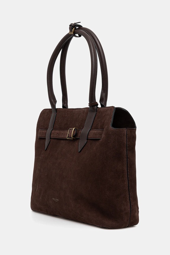 Τσάντα σουέτ Marc O'Polo 50818770301304 καφέ AW25