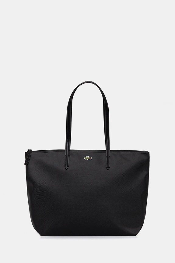 Τσάντα Lacoste απομίμηση λείου δέρματος μαύρο NF1888PK