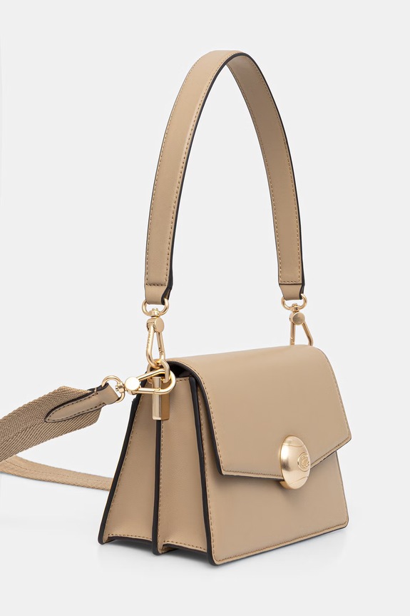 Lacoste crossbody torbica ženska usnjena NF5105IT bež SS26