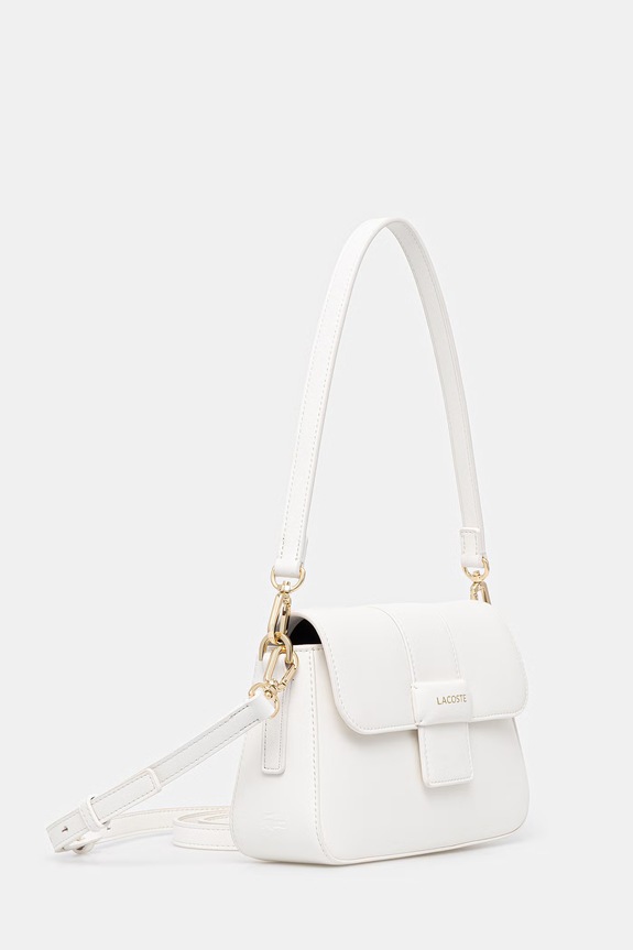 Lacoste torebka crossbody damska z imitacji skóry NF5152AU biały SS26