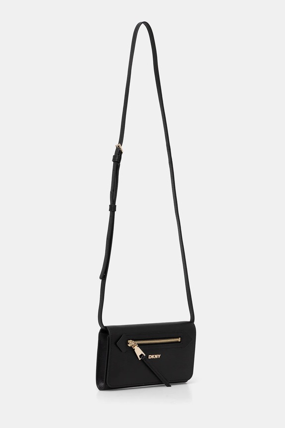 Kožená kabelka Dkny R52E3K47 čierna AW25