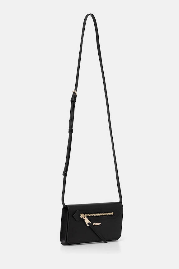 Kožená kabelka Dkny R52E3K47 čierna AW25