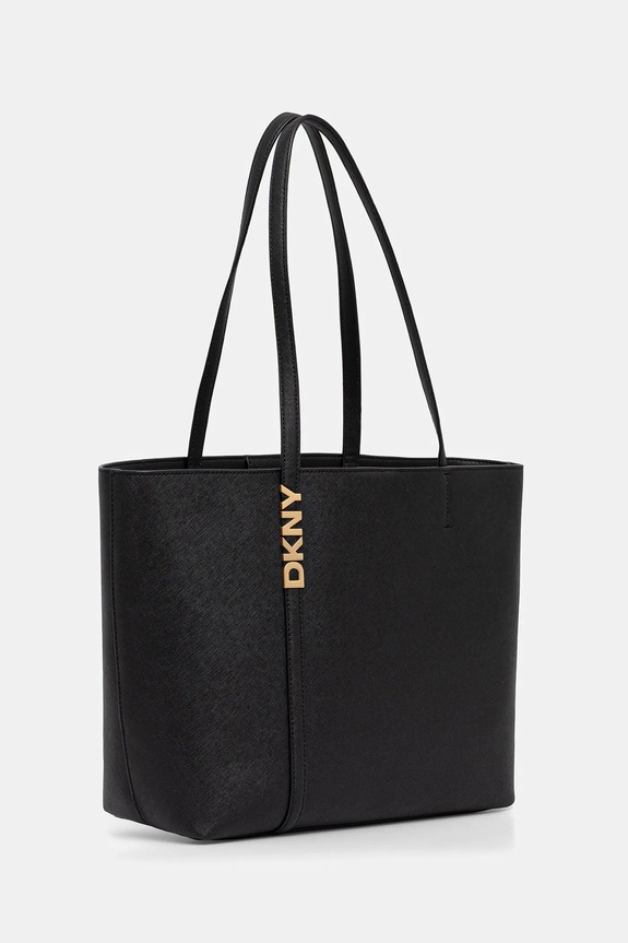 Δερμάτινη τσάντα Dkny R52AKG54 μαύρο AW25