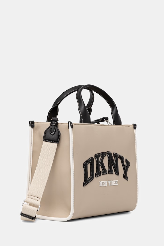 DKNY torebka damska z imitacji skóry R52AZR57 beżowy AW25