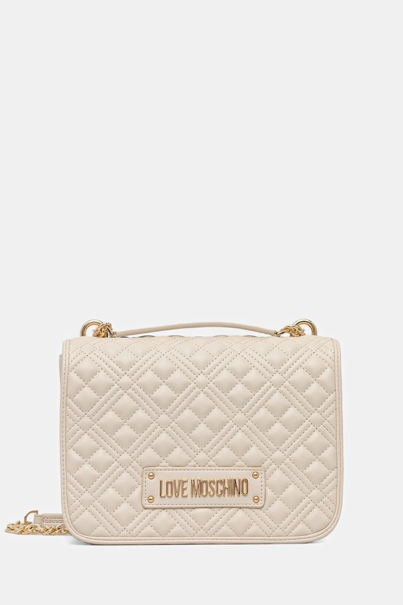 Love Moschino torebka aplikacja beżowy JC4000PP1NLA0110