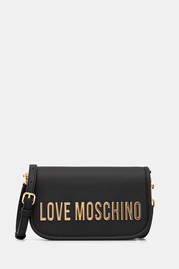 Kabelka Love Moschino nášivka černá JC4028PP1NKD0000