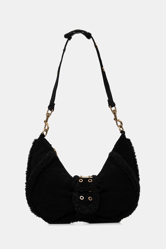 Marciano by Guess torebka zamszowa nie mieści A4 czarny 5BGZ18.7412A