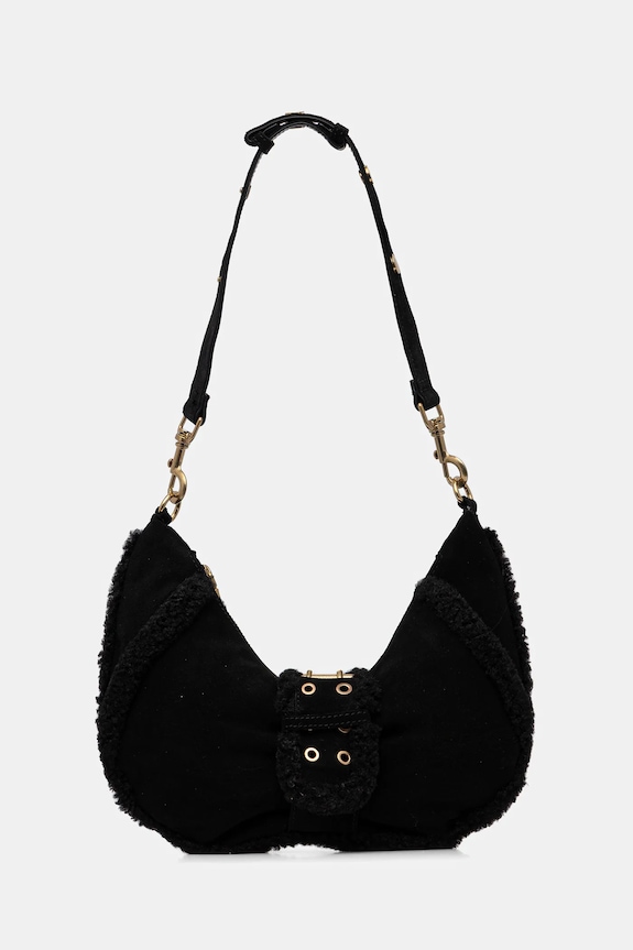 Marciano by Guess torebka zamszowa nie mieści A4 czarny 5BGZ18.7412A