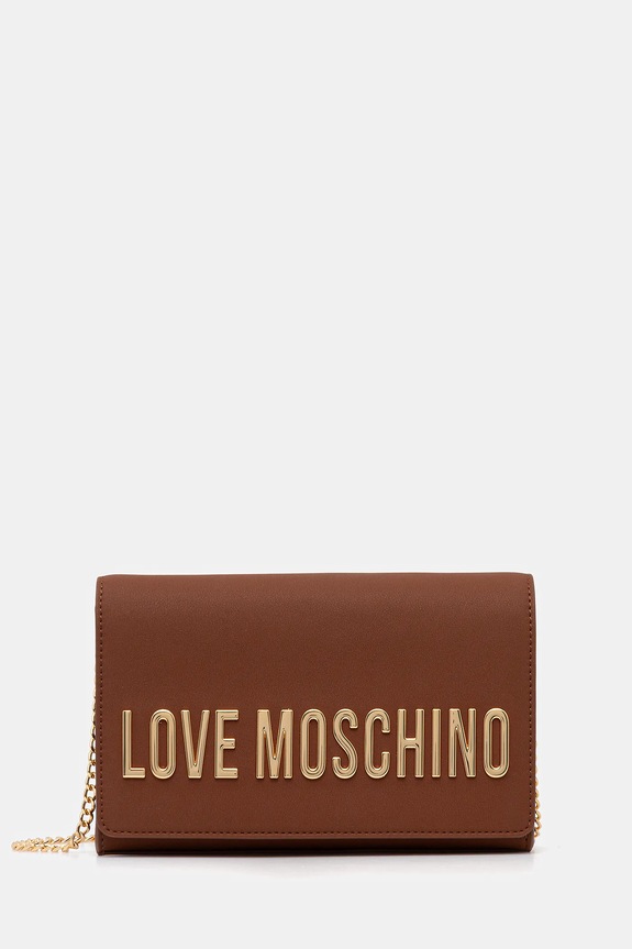 Love Moschino geantă nu incape in A4 maro JC4103PP1NKD0312