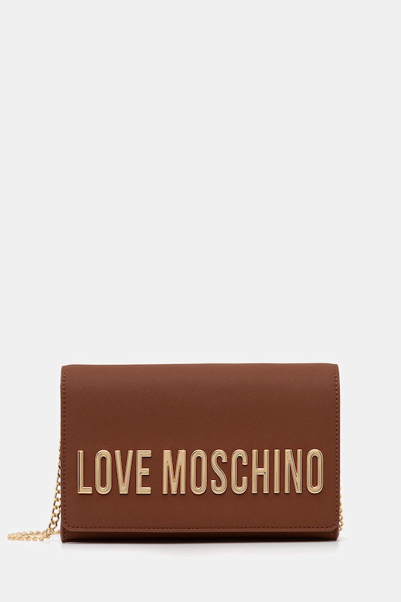 Love Moschino geantă nu incape in A4 maro JC4103PP1NKD0312