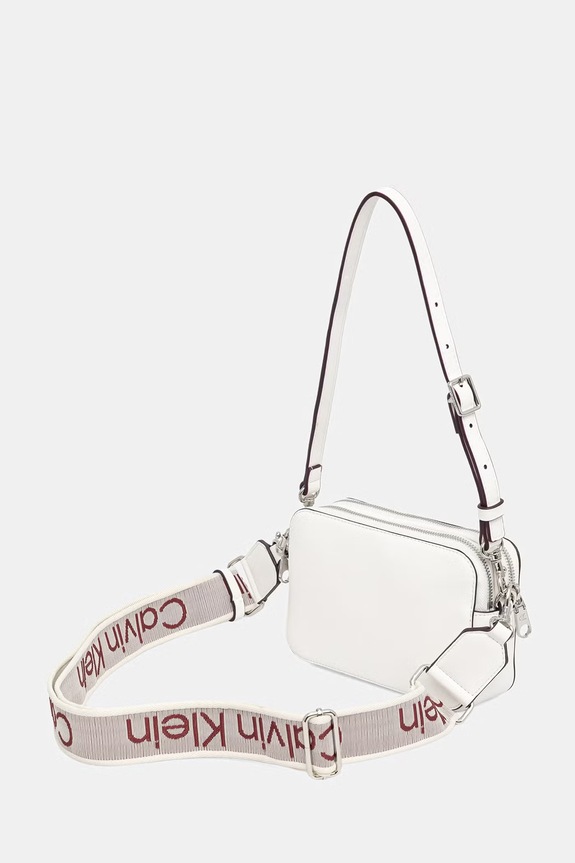 Akcesoria Calvin Klein torebka crossbody damska z imitacji skóry LV04F3165G biały
