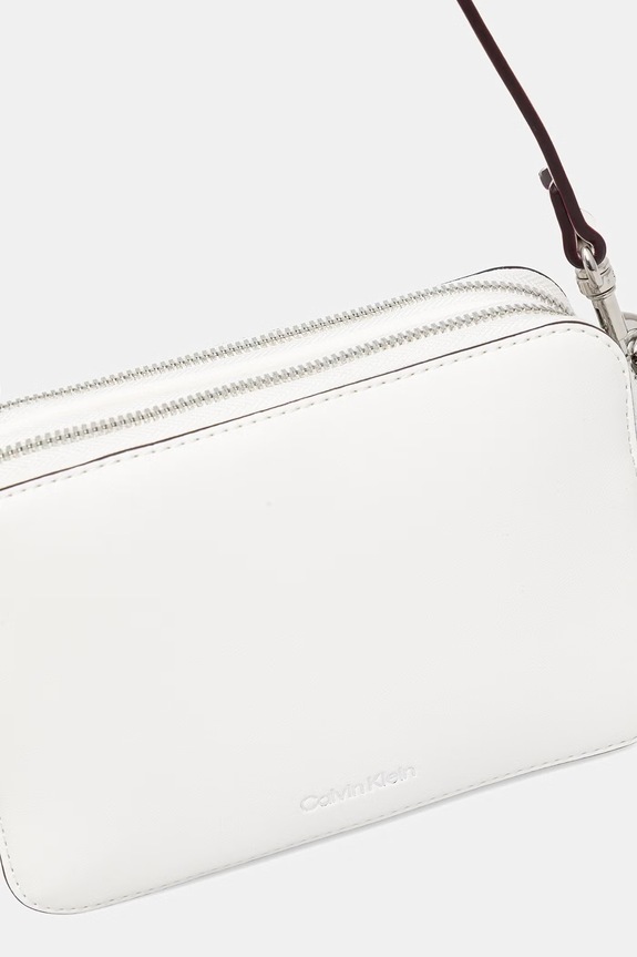Calvin Klein torebka crossbody damska z imitacji skóry biały LV04F3165G