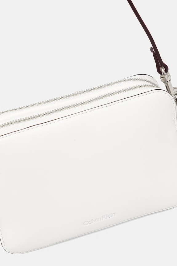 Calvin Klein torebka crossbody damska z imitacji skóry biały LV04F3165G