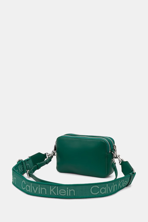 Accesorii Calvin Klein geantă crossbody de damă cu imitație de piele LV04F3165G verde