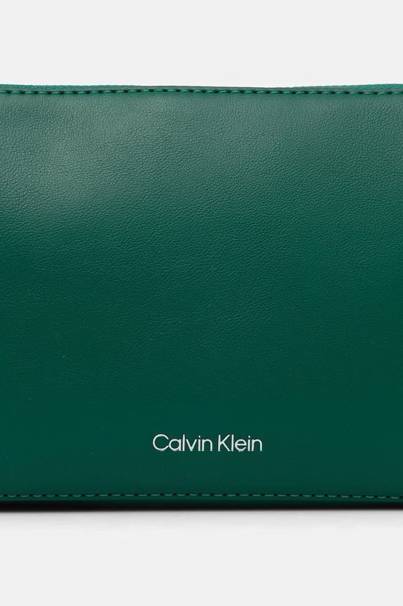 Calvin Klein geantă crossbody de damă cu imitație de piele verde LV04F3165G