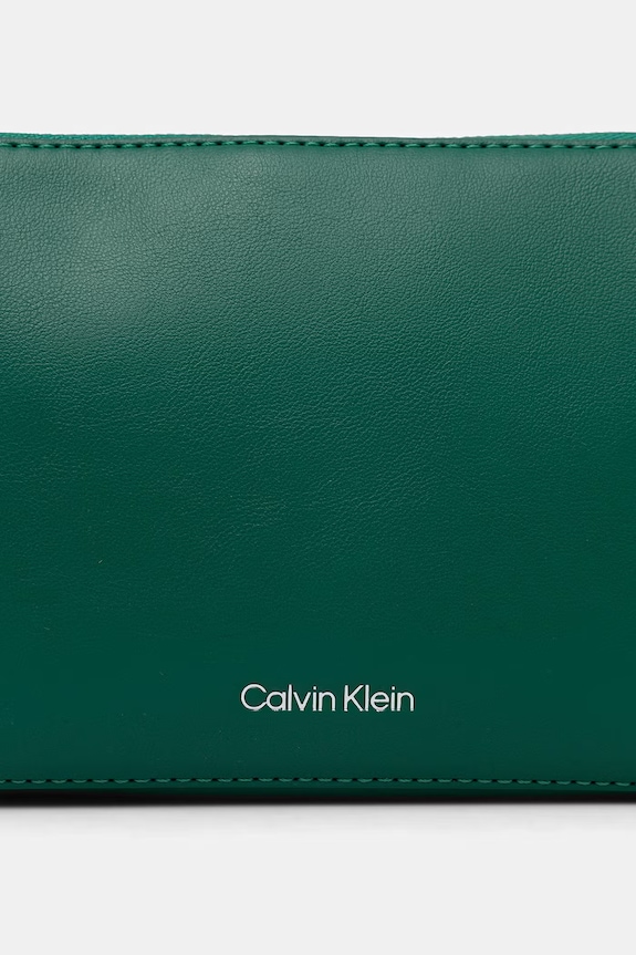 Calvin Klein geantă crossbody de damă cu imitație de piele verde LV04F3165G
