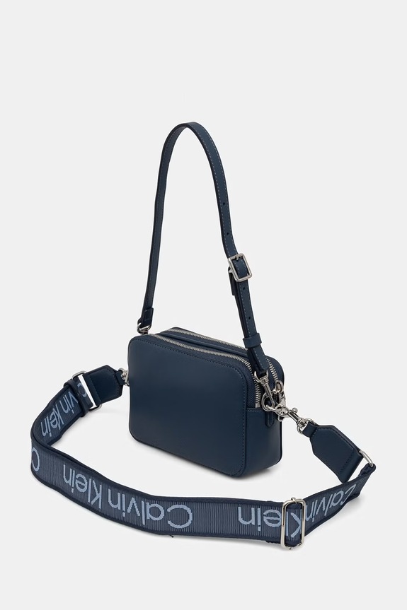 Akcesoria Calvin Klein torebka crossbody damska z imitacji skóry LV04F3165G niebieski
