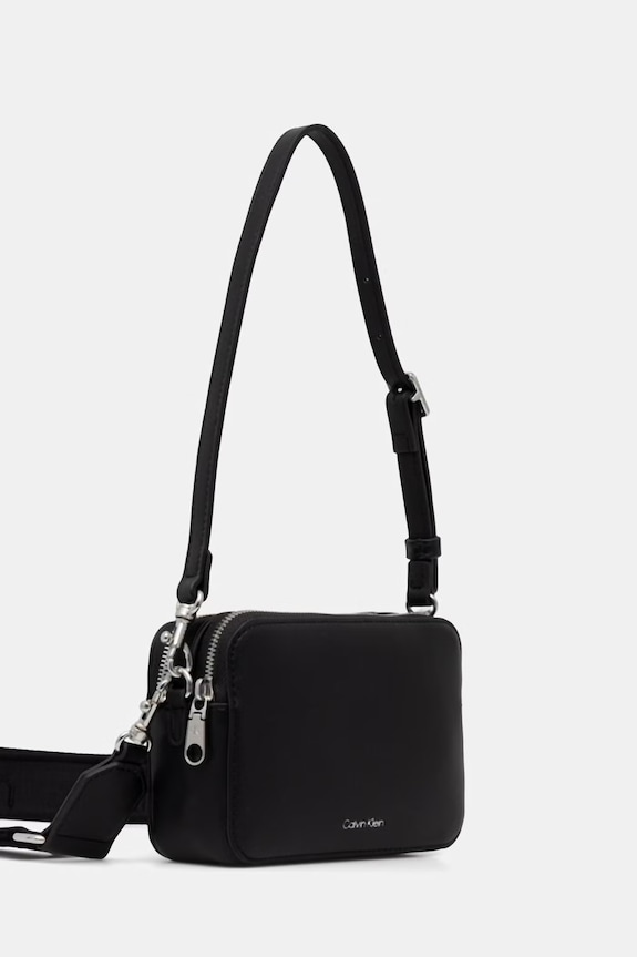 Calvin Klein torebka crossbody damska z imitacji skóry LV04F3165G czarny SS26