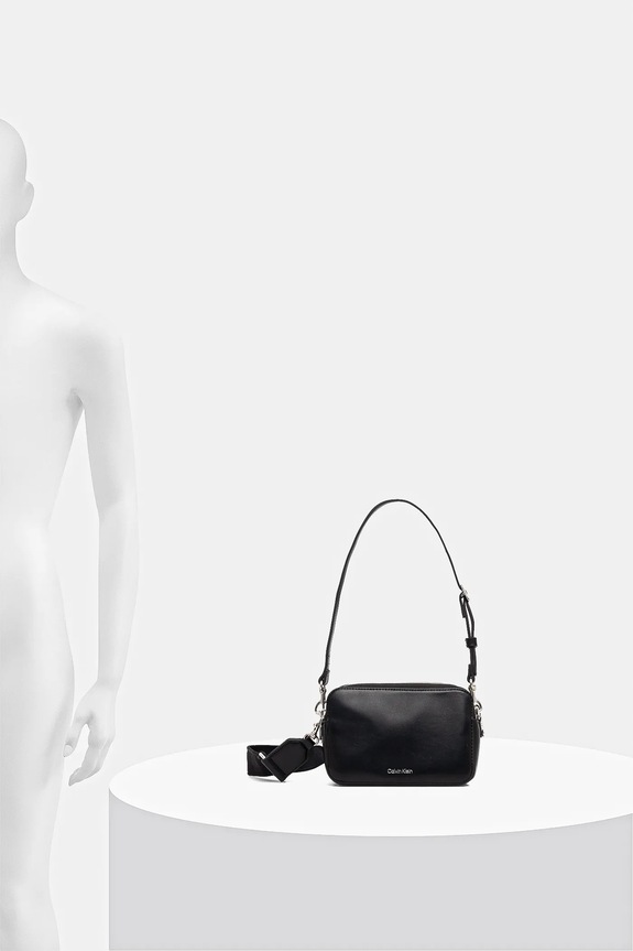 Calvin Klein torebka crossbody damska z imitacji skóry LV04F3165G czarny