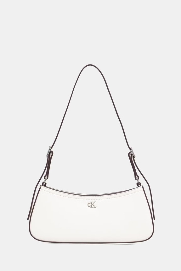 Calvin Klein torebka damska z imitacji skóry biały LV04F3170G