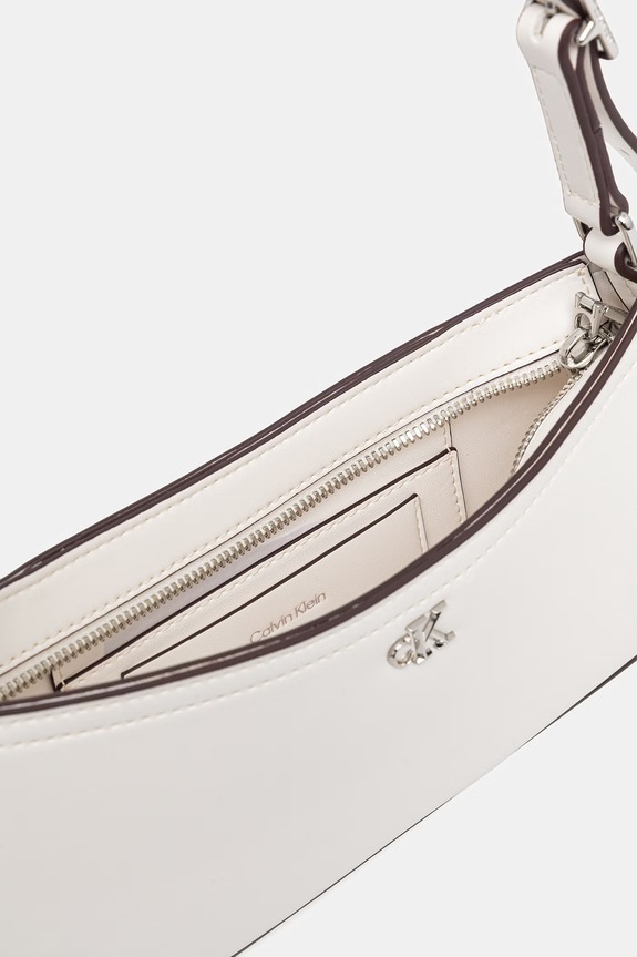 Calvin Klein torebka damska z imitacji skóry biały LV04F3170G