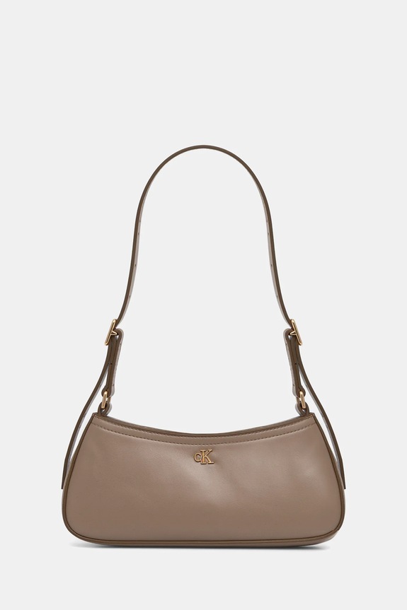 Calvin Klein torebka damska z imitacji skóry beżowy LV04F3170G