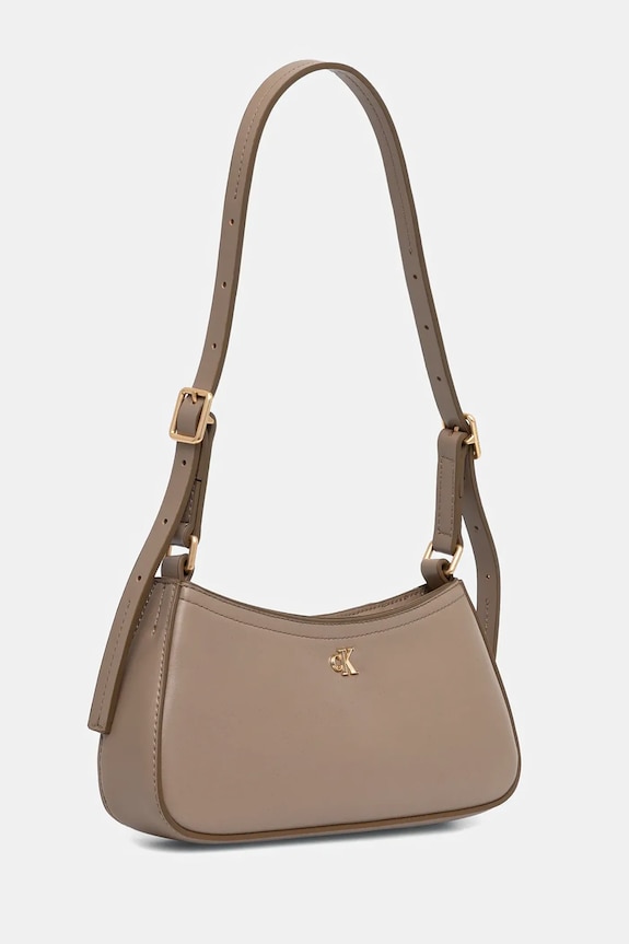 Calvin Klein torebka damska z imitacji skóry LV04F3170G beżowy SS26