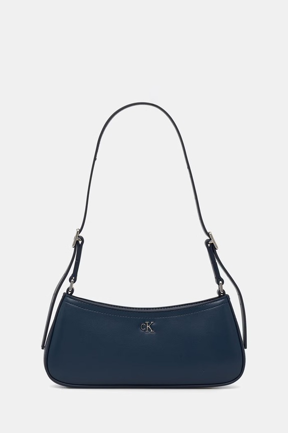 Calvin Klein torebka damska z imitacji skóry niebieski LV04F3170G