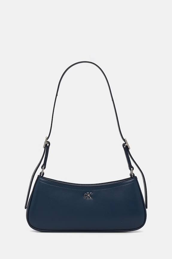 Calvin Klein torebka damska z imitacji skóry niebieski LV04F3170G