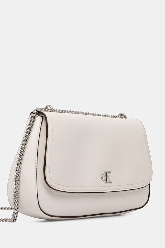 Calvin Klein torebka crossbody damska z imitacji skóry LV04F3171G biały SS26
