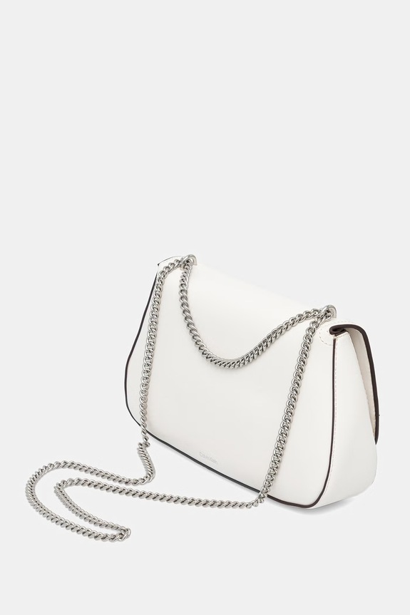 Akcesoria Calvin Klein torebka crossbody damska z imitacji skóry LV04F3171G biały