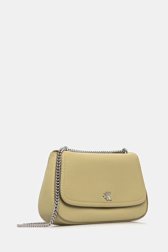 Calvin Klein torebka crossbody damska z imitacji skóry LV04F3171G zielony SS26