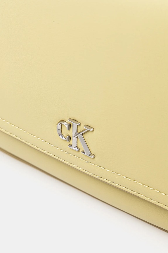 Calvin Klein torebka crossbody damska z imitacji skóry zielony LV04F3171G