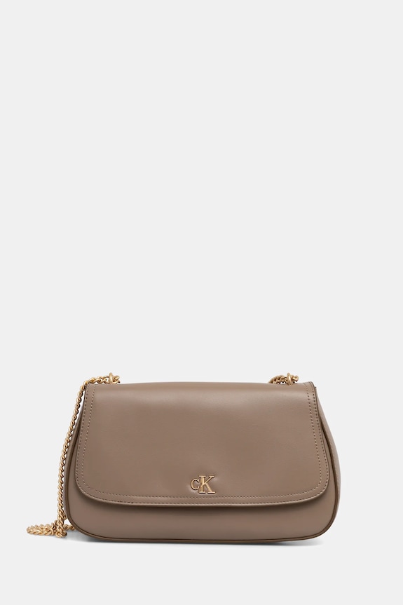 Calvin Klein torebka crossbody damska z imitacji skóry beżowy LV04F3171G
