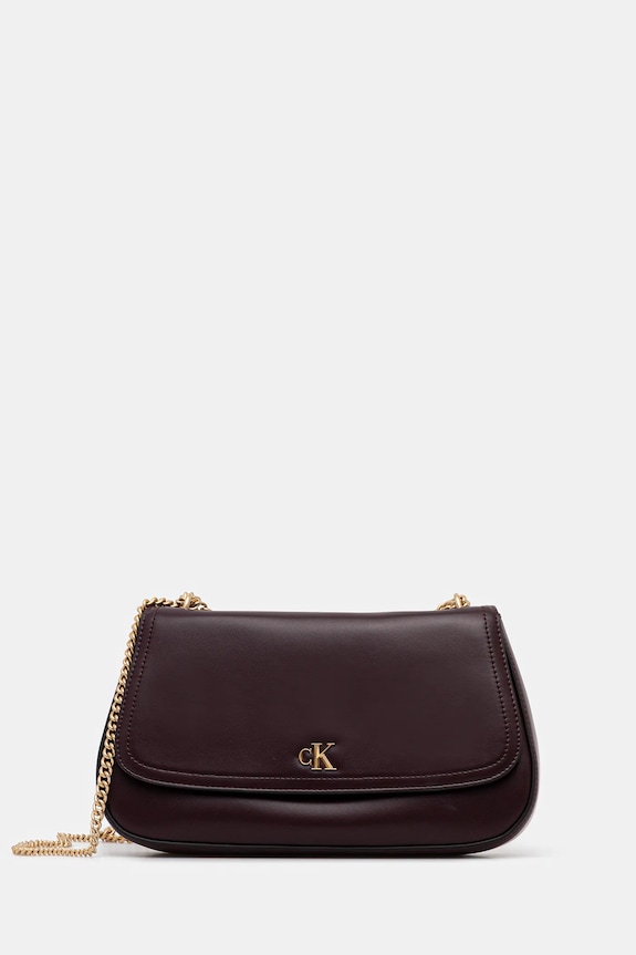 Calvin Klein torebka crossbody damska z imitacji skóry nie mieści A4 bordowy LV04F3171G