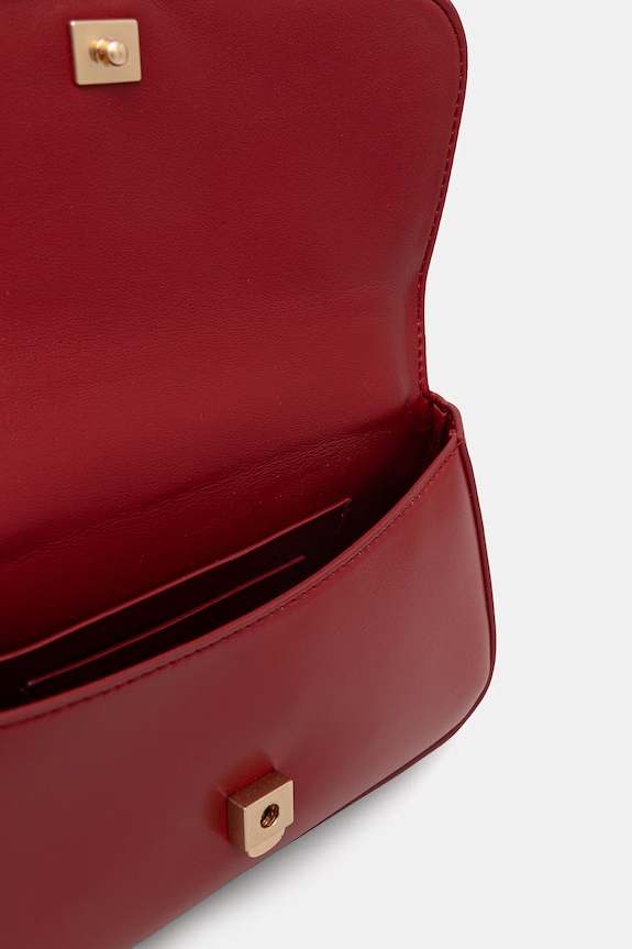 Calvin Klein geantă crossbody pentru femei cu imitație de piele LV04F3172G rosu