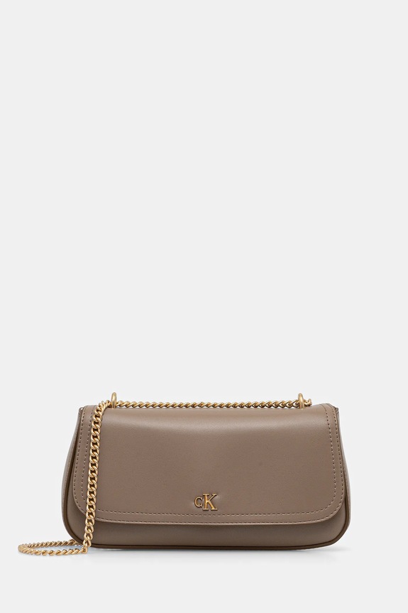 Calvin Klein crossbody kabelka dámská z imitace kůže nevejde se A4 béžová LV04F3172G