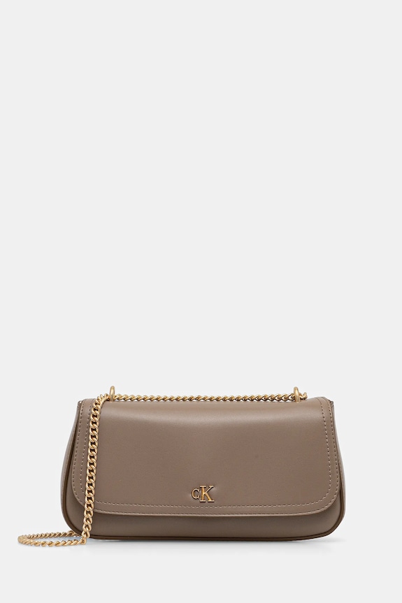 Calvin Klein crossbody kabelka dámská z imitace kůže nevejde se A4 béžová LV04F3172G