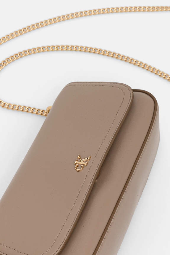 Calvin Klein crossbody kabelka dámská z imitace kůže béžová LV04F3172G