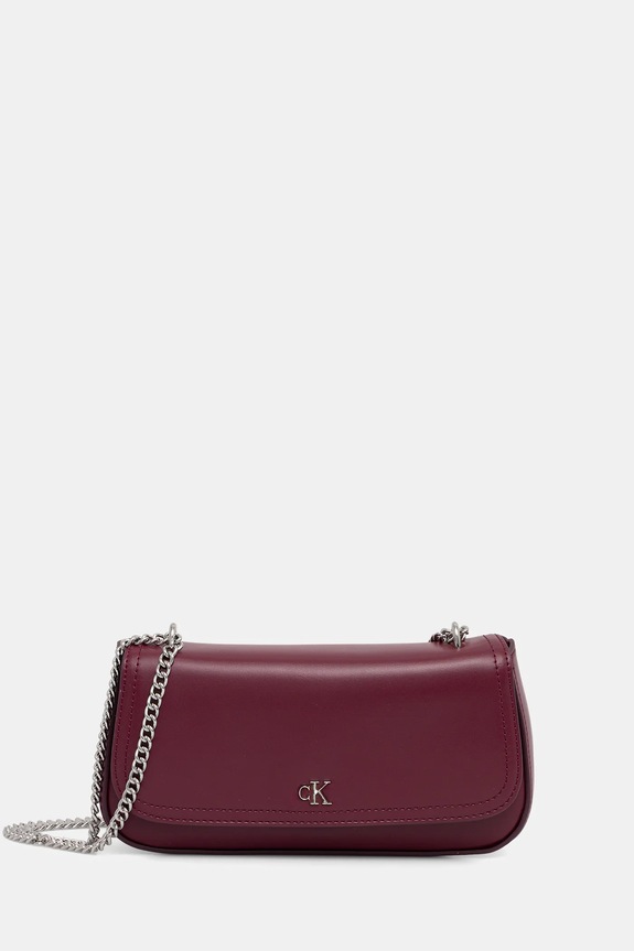 Calvin Klein crossbody kabelka dámska z imitácie kože burgundské LV04F3172G