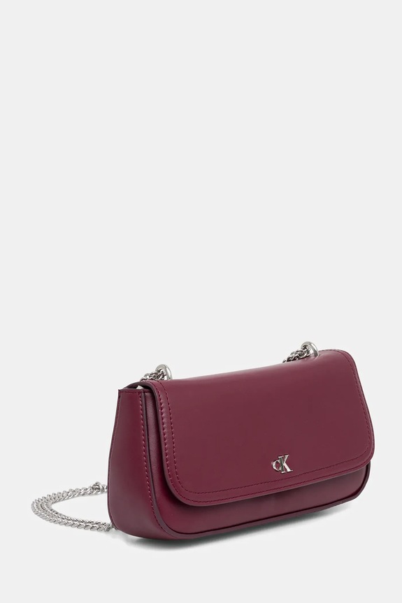 Calvin Klein crossbody kabelka dámska z imitácie kože LV04F3172G burgundské SS26