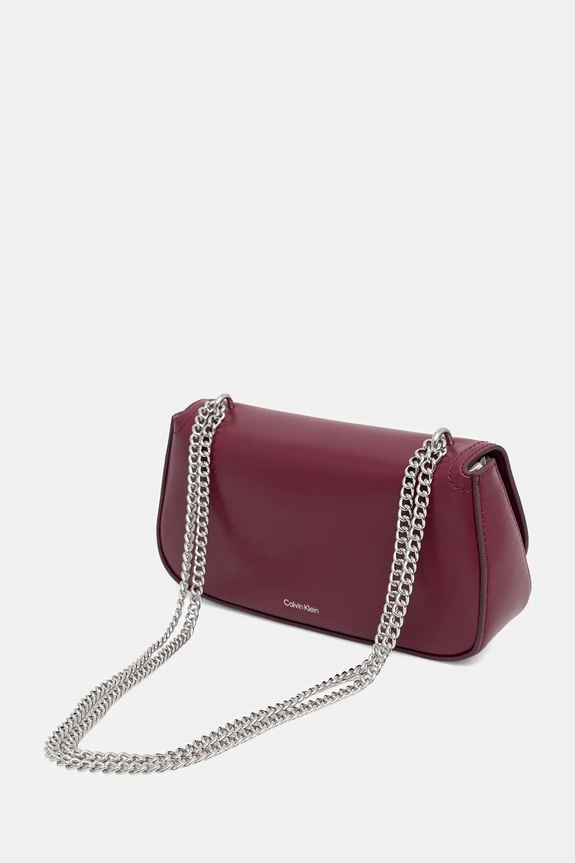 Doplnky Calvin Klein crossbody kabelka dámska z imitácie kože LV04F3172G burgundské